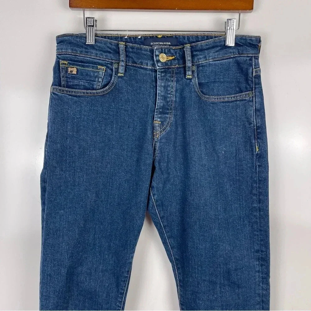 Scotch & Soda Ralston Button Fly Slim Fit Jeans Dark Wash Men's Size 30x32